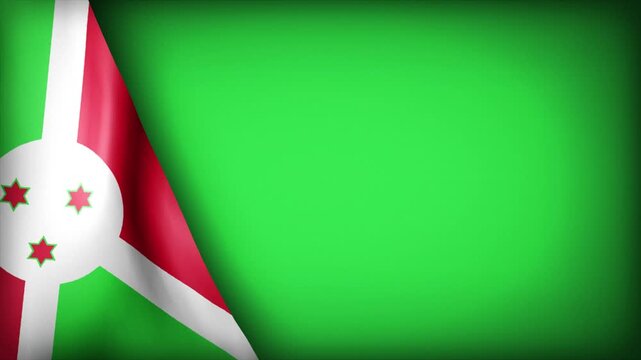 High Quality National Animated Background with Wavy Flag of BURUNDI