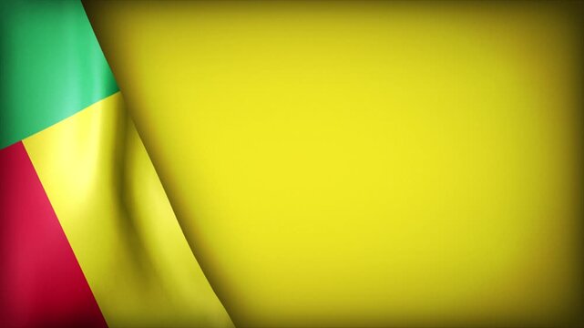 High Quality National Animated Background with Wavy Flag of BENIN