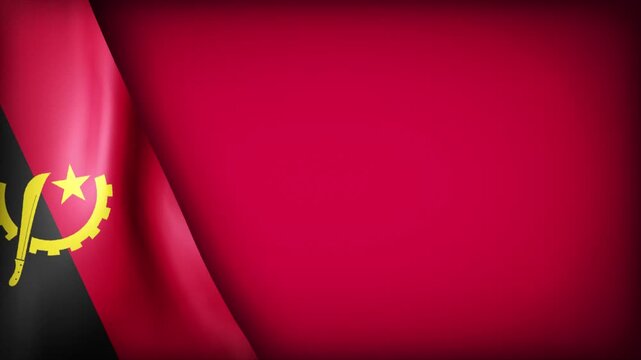 High Quality National Animated Background with Wavy Flag of ANGOLA