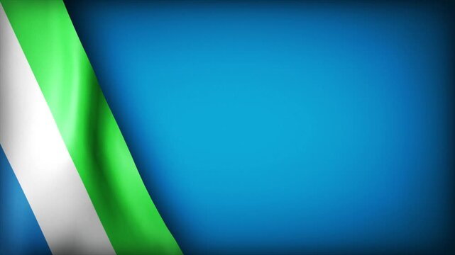 High Quality National Animated Background with Wavy Flag of SIERRA LEONE