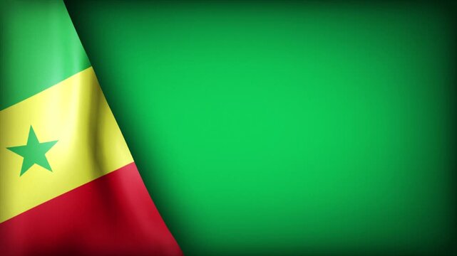 High Quality National Animated Background with Wavy Flag of SENEGAL