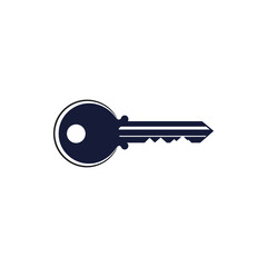 blue key icon on white