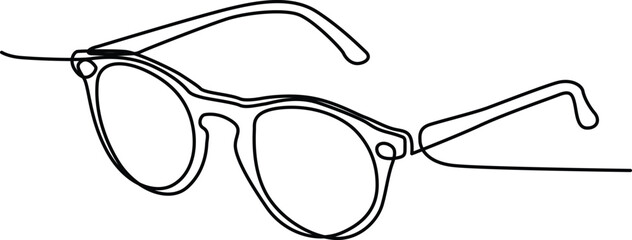Stylish eyeglasses with slim frame Vector