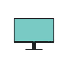 flat computer monitor icon