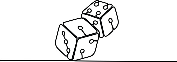 Two dice rolling Vector