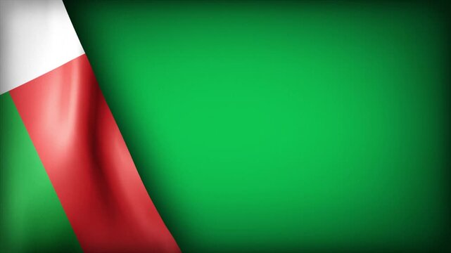 High Quality National Animated Background with Wavy Flag of MADAGASCAR