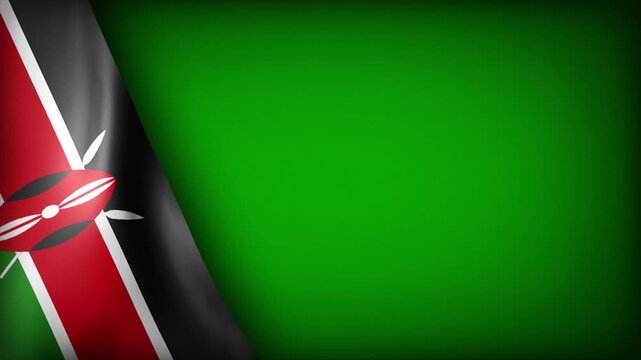 High Quality National Animated Background with Wavy Flag of KENYA