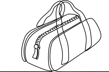 White zippered travel bag Vector