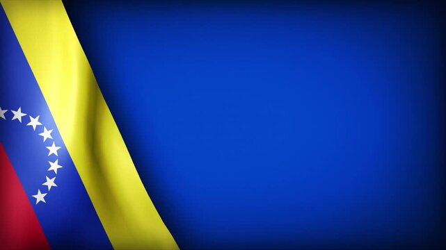 High Quality National Animated Background with Wavy Flag of VENEZUELA