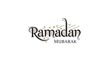 Ramadan mubarak greeting card or logo