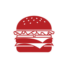 red burger icon