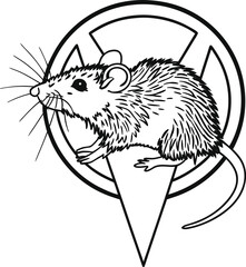 rat detailed silhouette vector illustration
