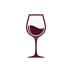 Wine glass with red wine