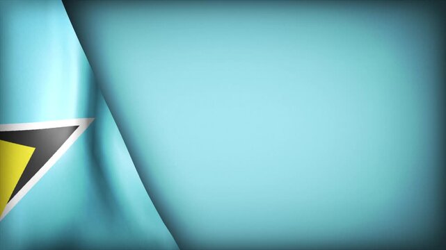 High Quality National Animated Background with Wavy Flag of SAINT LUCIA