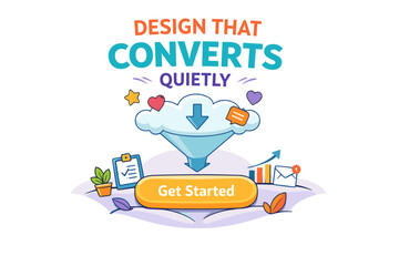 Creative design elements for high conversion: interactive funnel and analytics visualization