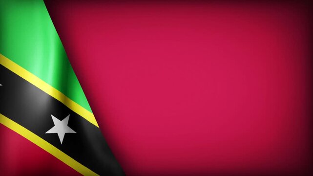 High Quality National Animated Background with Wavy Flag of Saint Kitts and Nevis