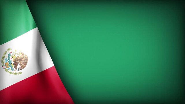 High Quality National Animated Background with Wavy Flag of MEXICO