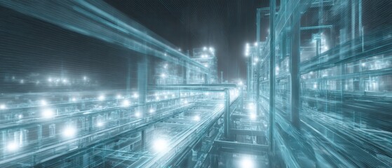 Digital twin visualization of factory operations with data overlay