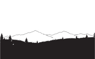 winter landscape silhouette