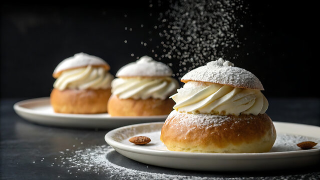Semla or semlor, vastlakukkel, laskiaispulla is a traditional sweet roll baked in various forms in the nordic countries in sweden, finland, estonia, norway, denmark, especially shrove monday and shrov
