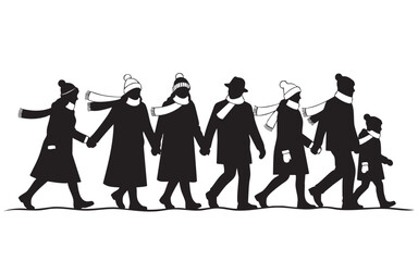 winter landscape silhouette