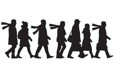 winter landscape silhouette