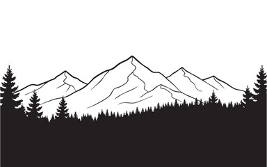 winter landscape silhouette