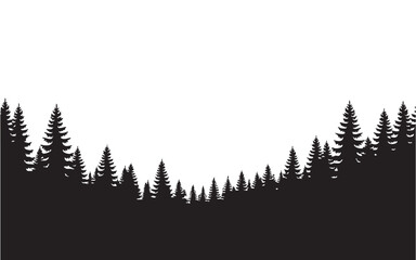 winter landscape silhouette