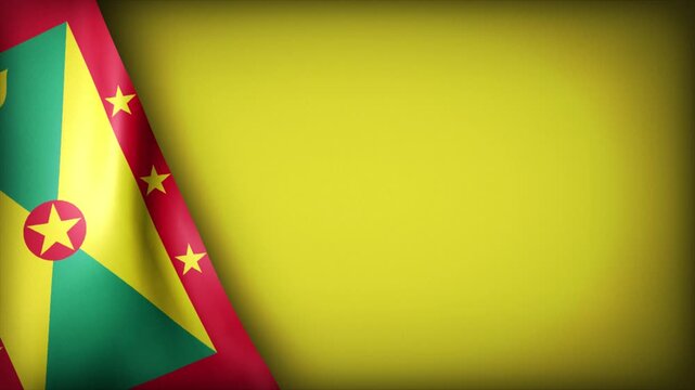 High Quality National Animated Background with Wavy Flag of GRENADA