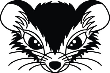 rat animal silhouette vector illustration
