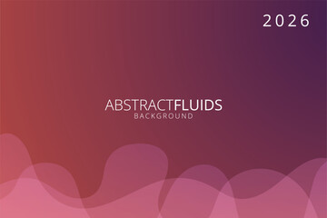 2026, Trendy and modern gradient fluid wave background