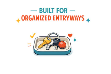 Fototapeta premium Tray with keys and accessories for organized entryways