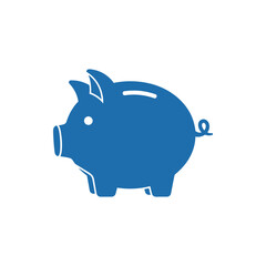 blue piggy bank icon