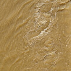 Turbulent flowing river