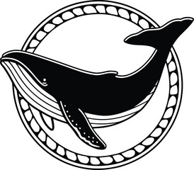 whale animal silhouette vector illustration
