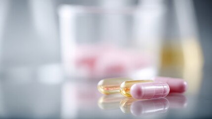 Clinical supplement testing with laboratory equipment and capsules