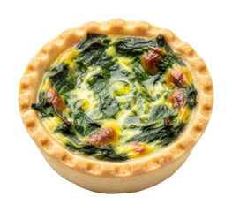 Baking spinach quiche at home kitchen food cozy isolated on transparent background