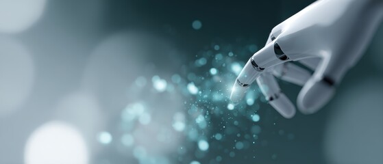 Future healthcare concept blending biotechnology and artificial intelligence