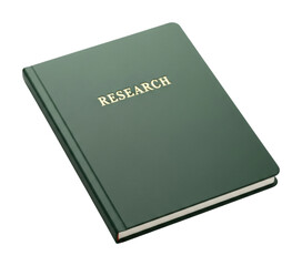 Research notebook for academic studies office document minimalist view isolated on transparent background