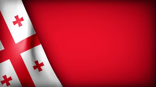 High Quality National Animated Background with Wavy Flag of GEORGIA