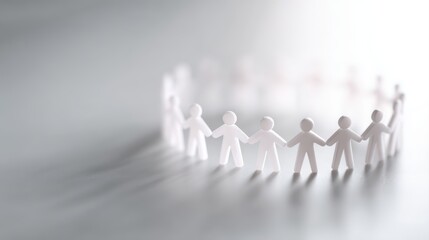 Human connection concept with group therapy support circle