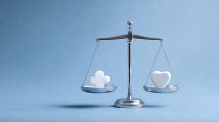 Public health reform concept with law and healthcare symbols