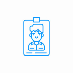 Fototapeta premium male identification card icon sign vector