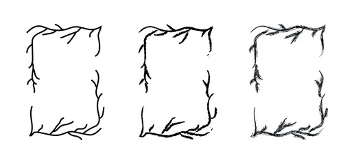 Decorative frames set. Holiday decorative borders set. stock and brush frames collection. Festive holiday frames for new year, wedding, posters, cards, announcements, placards, banner. png and vector 