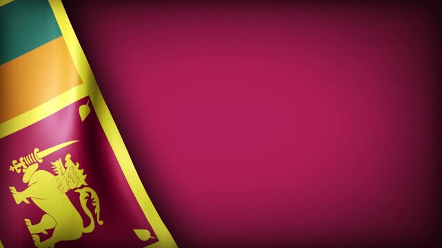 High Quality National Animated Background with Wavy Flag of SRI LANKA