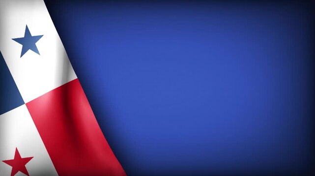 High Quality National Animated Background with Wavy Flag of PANAMA