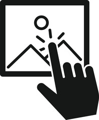 Interactive mountain touchscreen Vector