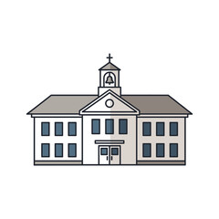 Illustrated church building Vector