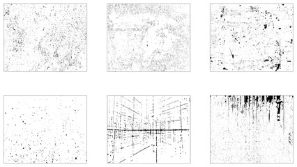 Fototapeta premium Grunge set. Detailed textures. Paint stains. Grunge texture. Old wood. Vintage overlay. Leather. Crack. Grunge overlays bundle. Dirt. Dry land. Wooden texture. 