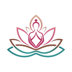 This elegant eps file showcases a beautifully designed lotus flower perfect for yoga studios wellness brands and mindful living aesthetics